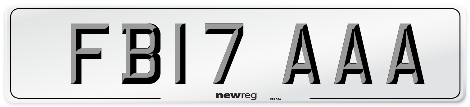 FB17 AAA Number Plate from New Reg